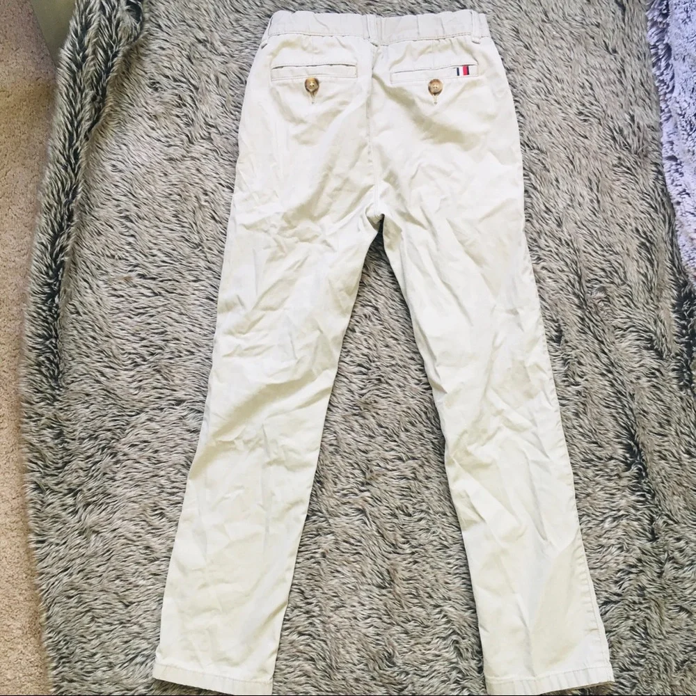TOMMY HILFIGER boy’s slim fit cream color khaki pants size 10